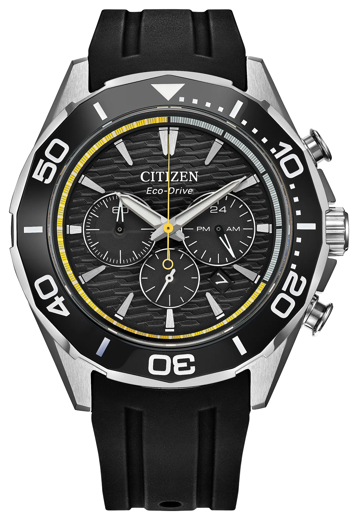 Endeavor Chrono Black Dial Polyurethane Strap CA4730-08E | CITIZEN